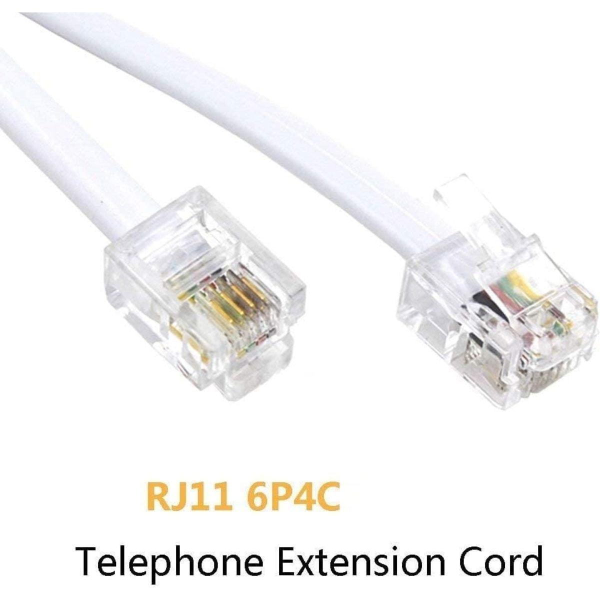 DKURVE RJ-11 6P4C Telephone Landline Extension Cable 0.5M