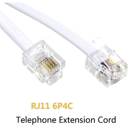 DKURVE RJ-11 6P4C Telephone Landline Extension Cable 0.5M