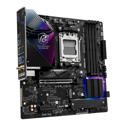 ASRock B850M Riptide WiFi AM5 ATX Motherboard, AMD B850 Chipset, 4x DDR5 DIMM Slots, 256GB Max Memory, 1x PCIe 5.0 x16 Slot, 3x M.2 Slots, Black | 90-MXBS30-A0UAYZ