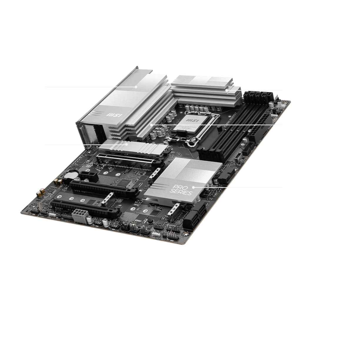 MSI Pro Z890-P Wi-Fi LGA 1851 ATX Motherboard, Intel Z890 Chipset, 4x DDR5 UDIMM Slots, Up to 256GB Max Memory, Wi-Fi 7 & BT 5.4, 3x PCI-E x16 Slots, 4x M.2 Slots - Black