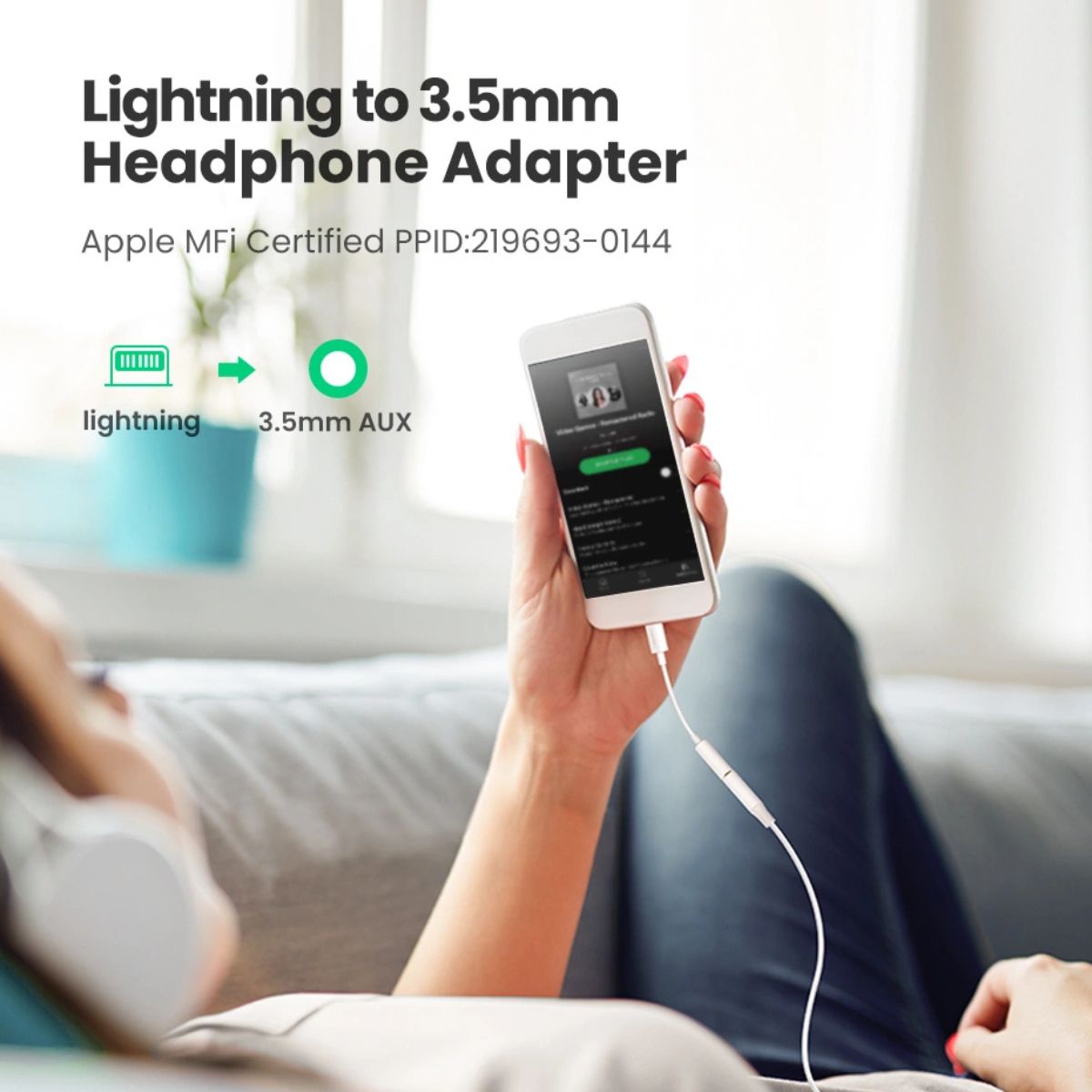 UGREEN US212 Lightning to 3.5mm Adaptor | MFi Certified | 30759