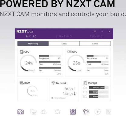 NZXT RGB & Fan Controller – Dual RGB Channels, 3 Fan Channels, CAM V4 Software, Magnetic Mount (Black)