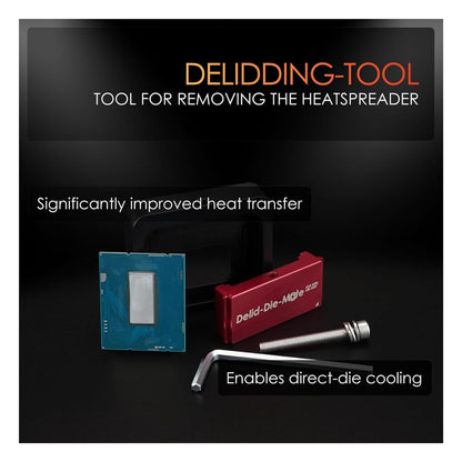 Thermal Grizzly Delid-Die-Mate For Intel 13th Gen | Aluminium Delidding Tool | LGA1700 | Intel 12th/13th/14th Gen Core | Direct-Die Cooling