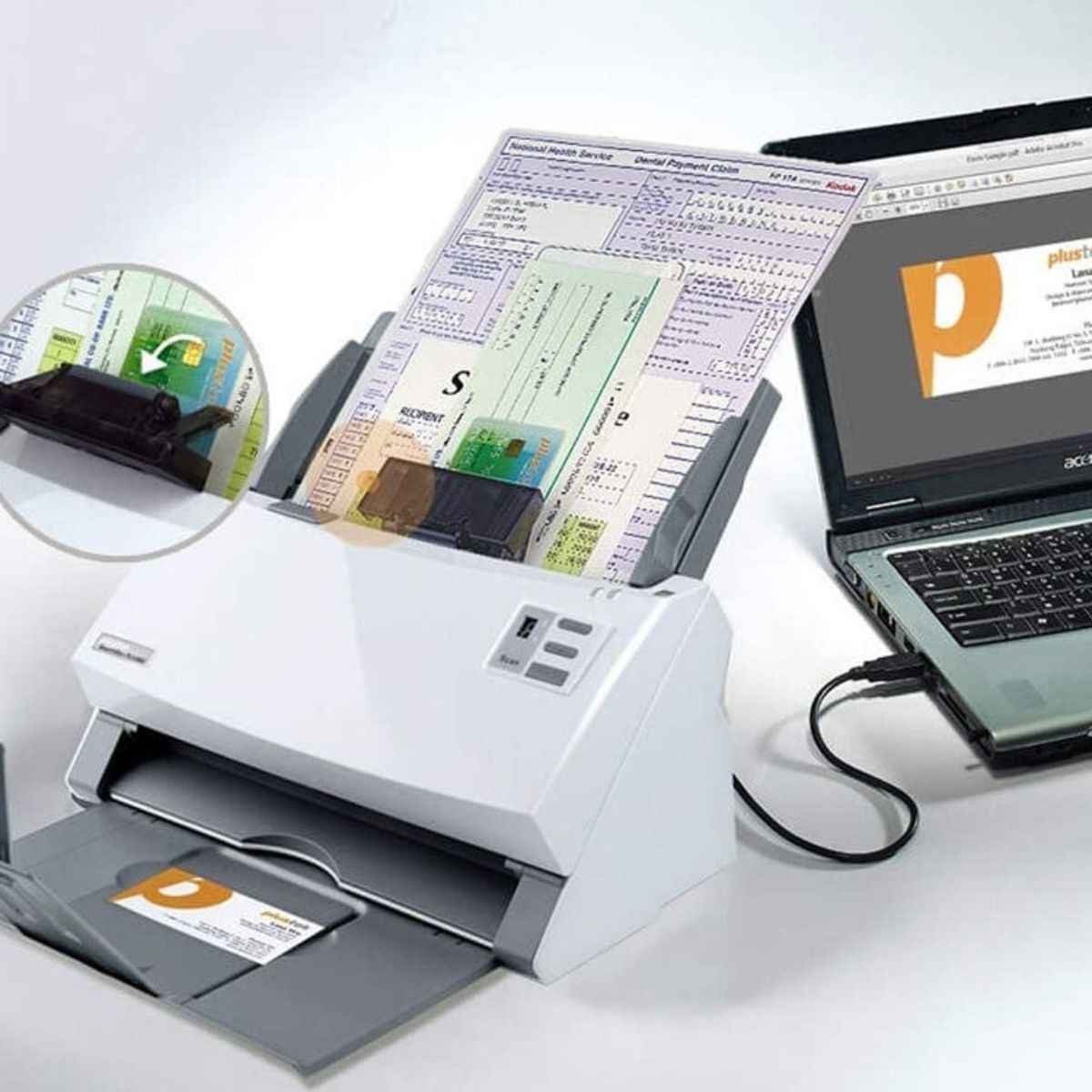 Plustek SmartOffice PS3180U Document Scanner, CIS x 2, LED, 600 DPI Optical Resolution - White | PS3180U