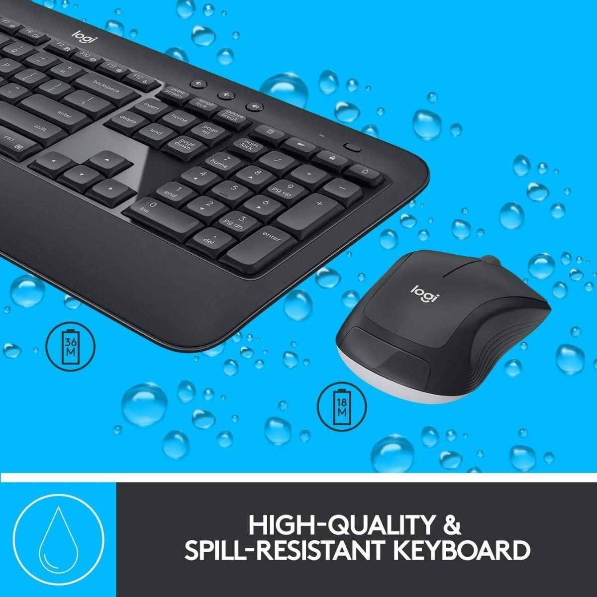 Logitech MK540 Advanced Wireless Keyboard and Mouse Combo English-Arabic | 920-008693 / 920-008685