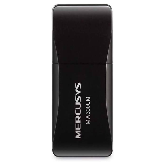 MERCUSYS MW300UM N300 Wi-Fi 4 Mini USB Adapter | 300 Mbps 2.4 GHz | USB 2.0 | Soft AP Mode | Internal Antenna | White