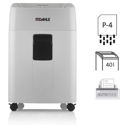 Dahle ShredMATIC 300 Auto Feed Paper Shredder | 300-Sheet Auto Feed | P-4 Cross Cut | Oil-Free | 40L Bin | Model 35314-16595