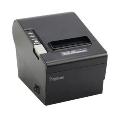 Pegasus PR8005 80mm Thermal Receipt Printer | 230mm/s | USB & LAN Ethernet | Black | UK Plug
