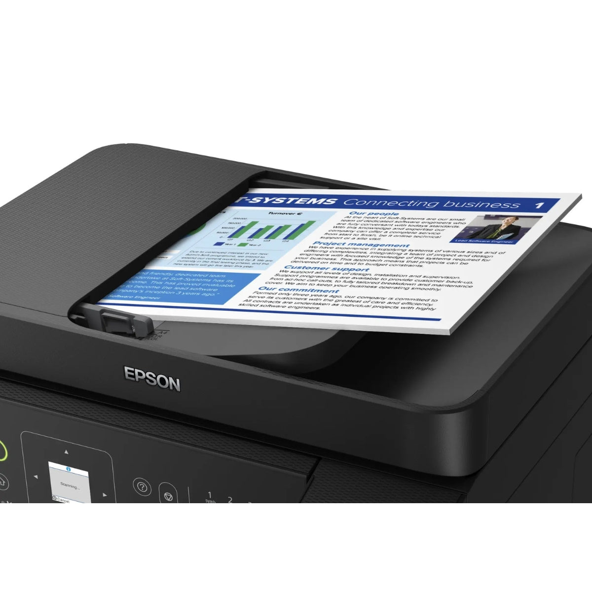 Epson EcoTank L5590 Office ink tank printer, High-speed A4 color 4-in-1 printer with ADF, Wi-Fi Direct and Ethernet, with SmartApp connectivity - C11CK57405