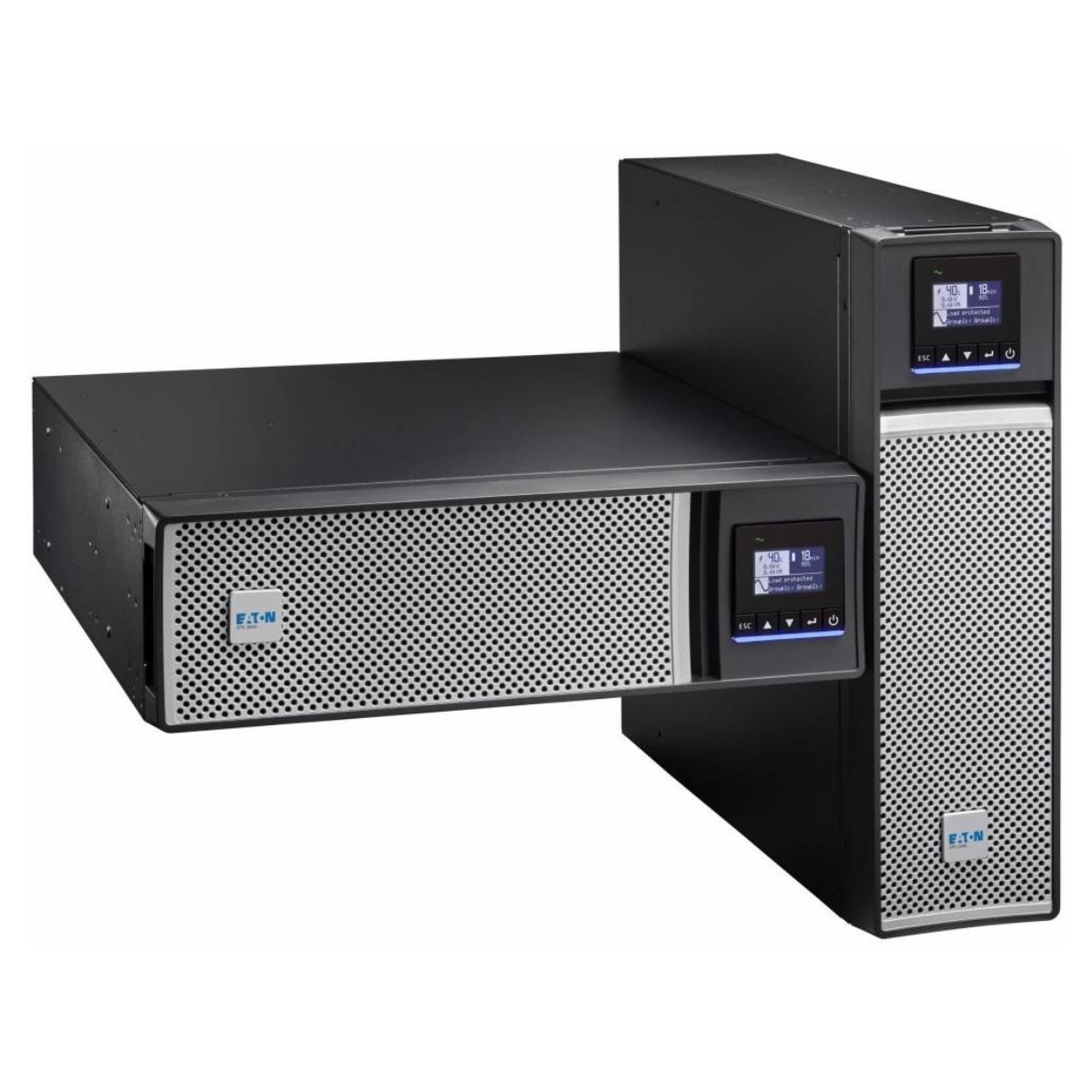 Eaton 5PX3000IRT3UG2 5PX Gen2 UPS, 3000VA / 3000W Capacity, Line Interactive Topology, 230V Output Voltage, 50-60 Hz Operational Frequency, Black/silver | 5PX3000IRT3UG2