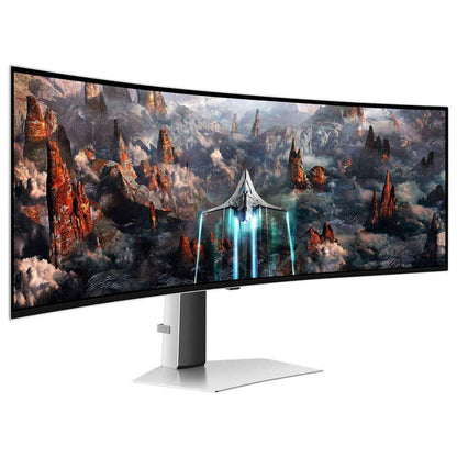 Samsung Odyssey G9 G93SC Curved Gaming Monitor | 49" Dual QHD OLED Display | 240Hz Refresh Rate | 0.03ms (GtG) Response Time | FreeSync Premium Pro &amp; G-SYNC Compatible | White | LS49CG934SMXUE