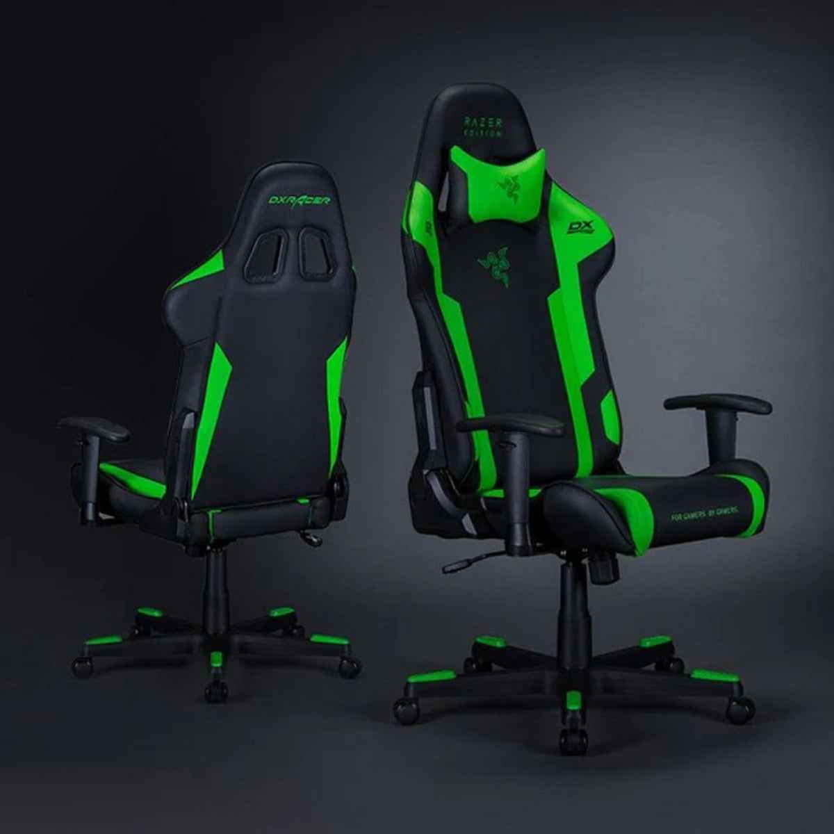 DXRacer Razer R188 Special Edition Gaming Chair – Green & Black Design