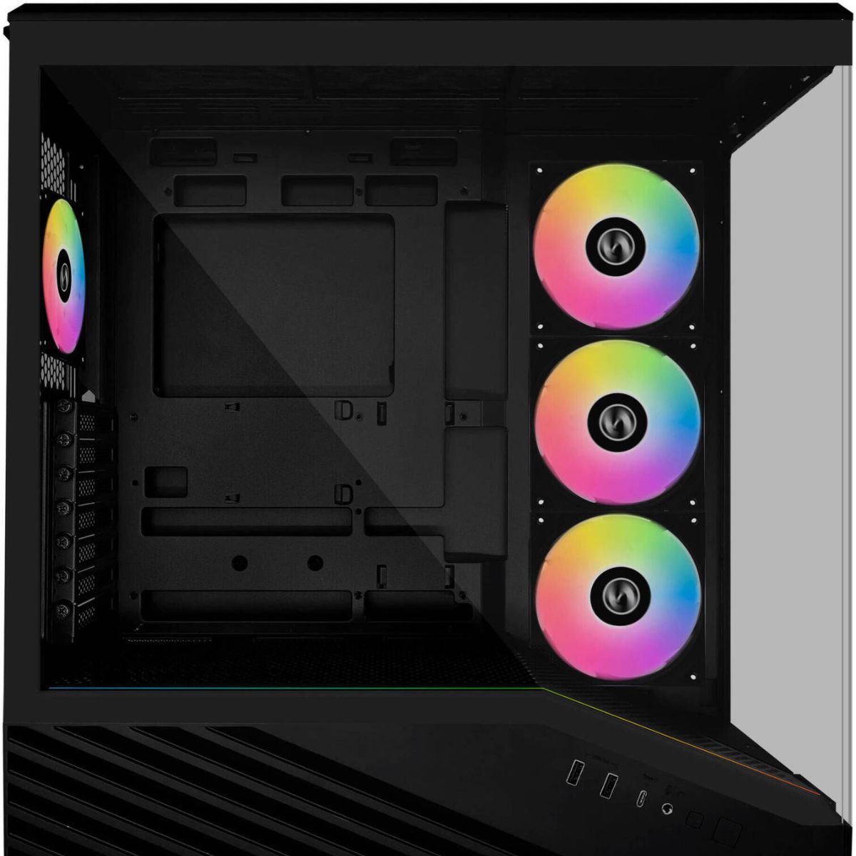 Lian Li Vector V100 Mid-Tower PC Case, 4x 120mm ARGB Fans, 360mm Radiator Support, Dual Tempered Glass