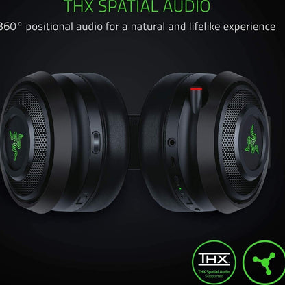 Razer Nari: Thx Spatial Ultimate Wireless Audio Gaming Black Headset RZ04-02670100-R3M1, Audio 2.4Ghz, Works With PC, PS4, Xbox One, Switch, &amp; Mobile Devices
