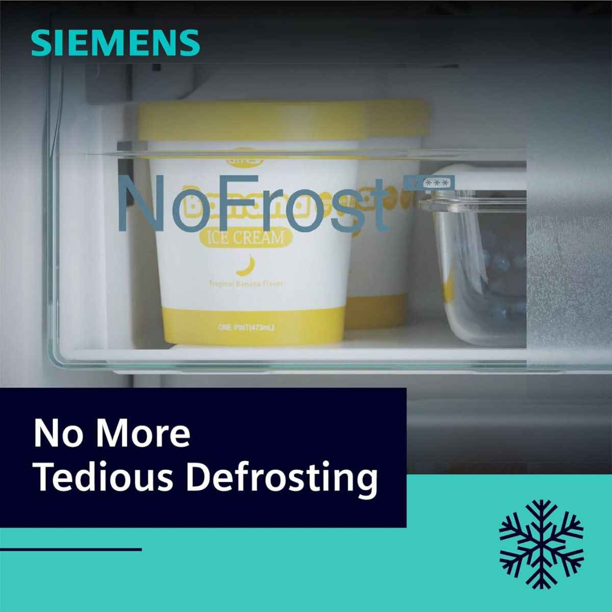 Siemens 680L+XXL Freestanding Bottom-Freezer Refrigerator iQ300 Series – KG86NAI31M,  Capacity, NoFrost & HyperFresh Plus