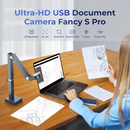 CZUR Fancy S Pro Document Scanner | 12MP CMOS Sensor | 4000 × 3000 Resolution | Autofocus