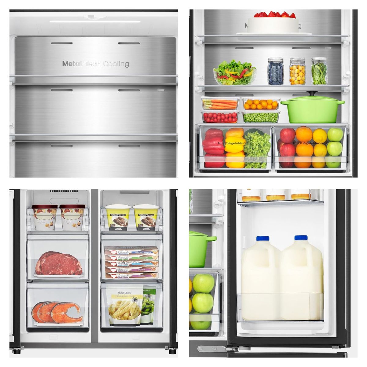 Hisense RQ5G470SBK3 Cross Door Refrigerator | 457 Litres | My Fresh Choice | Dual-Tech Cooling | Bottom Cooling System | Khaki Glass