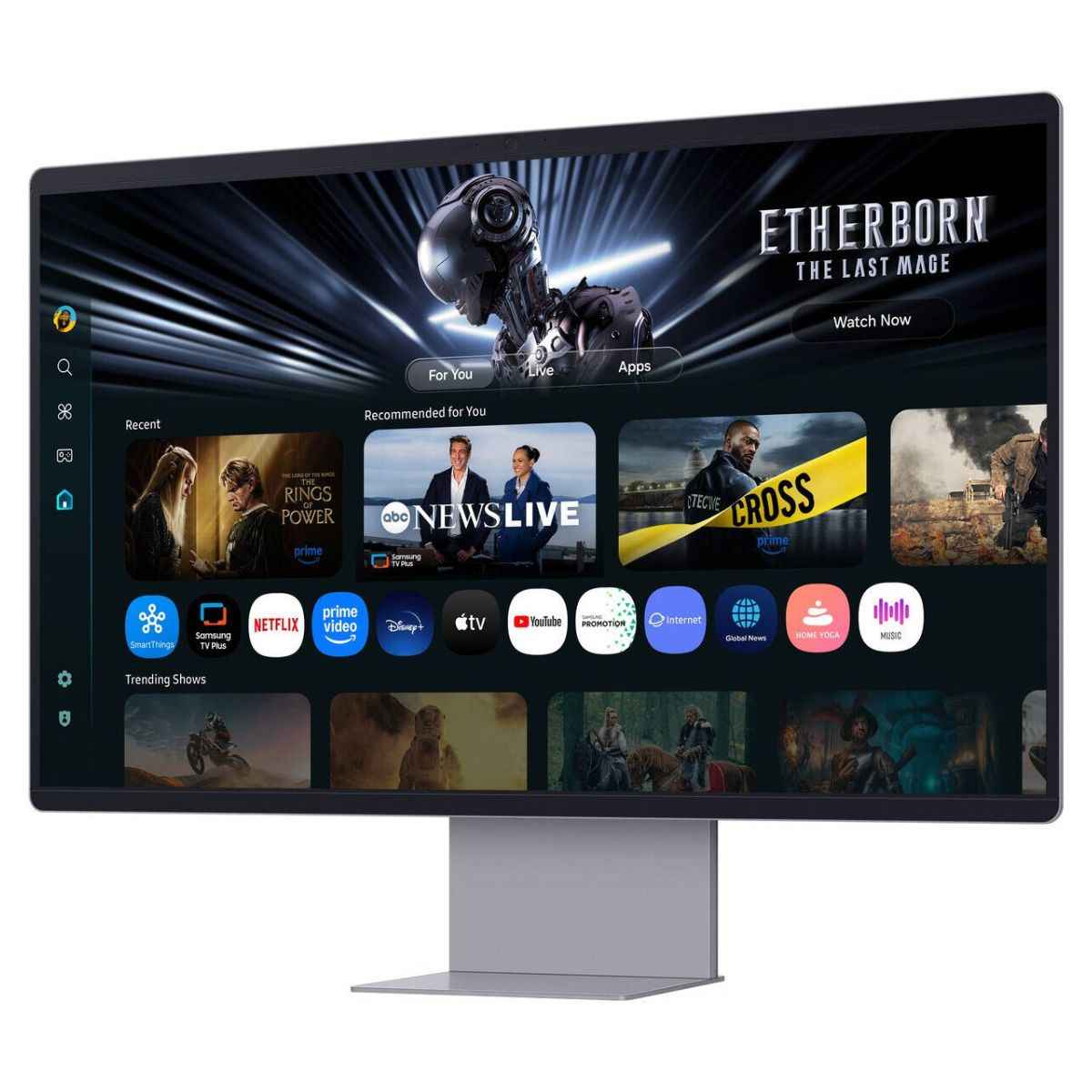 Samsung Odyssey G7 (G70D) Gaming Monitor, 32" IPS Display, 4K UHD Resolution, 144Hz Refresh Rate, 1ms (GtG) Response Time, AMD FreeSync Premium Technology, 1B Color Support, Black