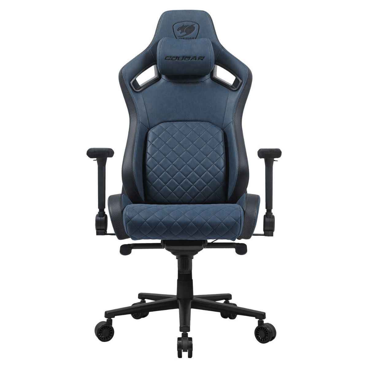 Cougar Defensor S Gaming Chair | PushBack Advanced Lumbar Support | 4D Folding Armrests | Leather-Like Fabric Surface | Adjustable Ergonomic Design | Class 4 Gas Lift Cylinder