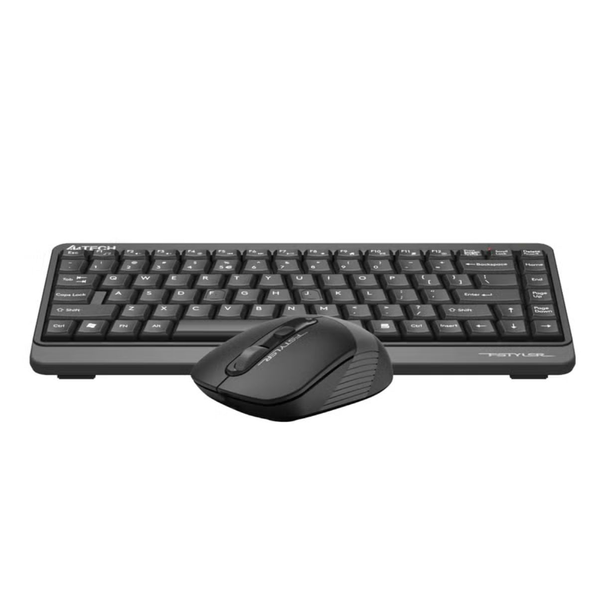 A4Tech Fstyler FGS1110Q 2.4G Wireless Keyboard & Mouse Combo – Silent Click, QuietKey, Splash Resistant, Grey