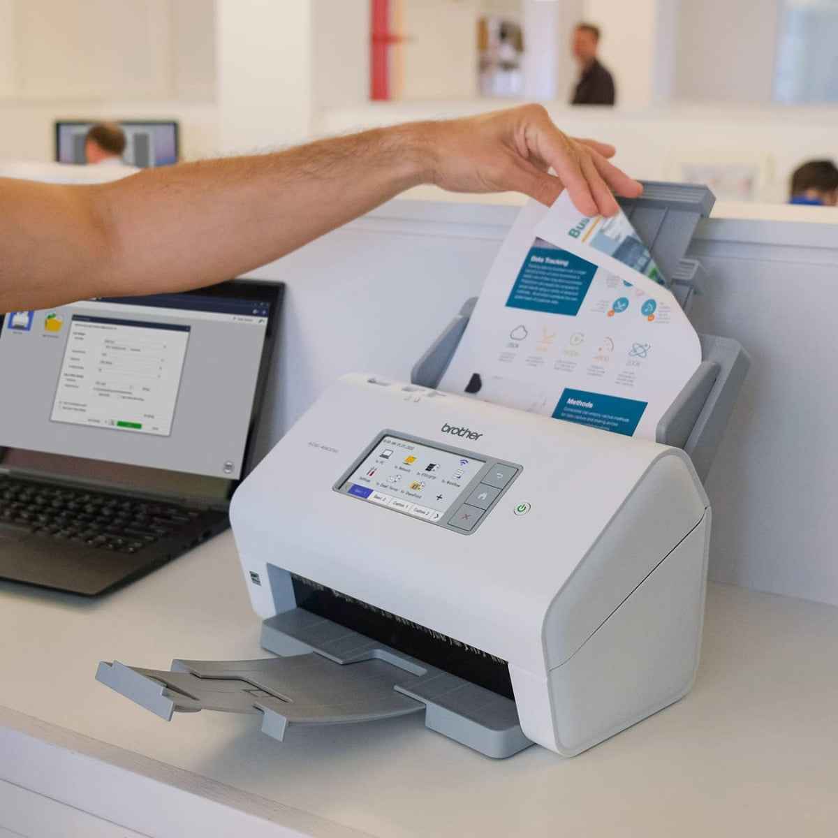 Brother ADS-4900W Professional Desktop Document Scanner, 60ppm Scanning Speed, Up to1200x1200 DPI Resolution, 4.2" Touchscreen, Auto Doc Feeder, USB 3.0, Wi-Fi & Network | 5WDE0A00173