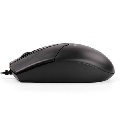 A4Tech OP-550NU Wired Mouse Black – 1200 DPI, USB Optical, 4-Way Scroll