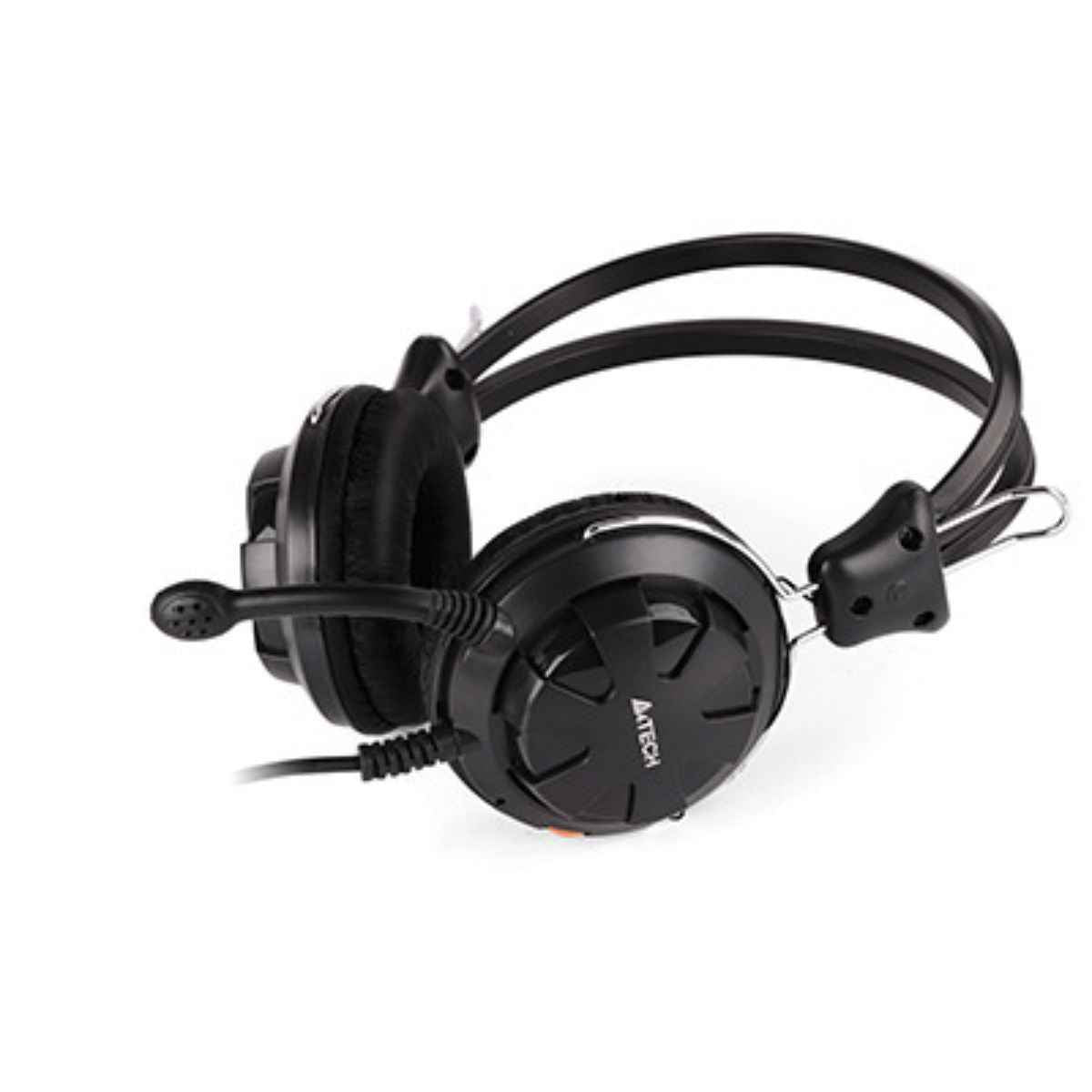A4Tech HS-28i ComfortFit Stereo Headset – 40mm Driver, Noise Cancelling Mic, 3.5mm Jack, Black