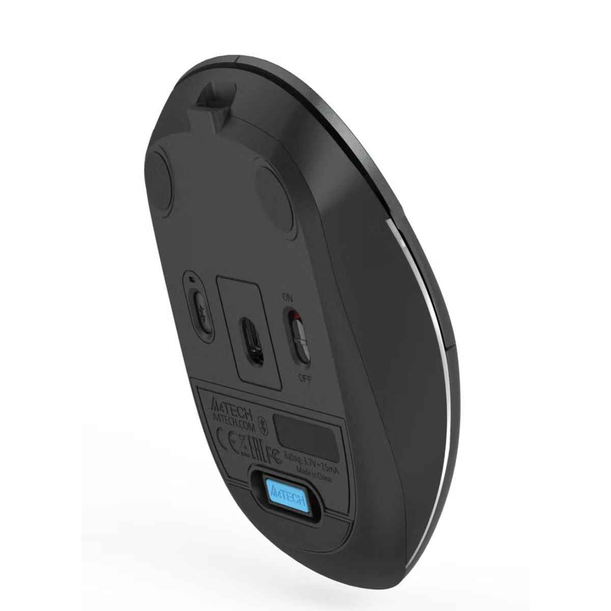 A4Tech Fstyler FB26CS Air2 Wireless Mouse – Dual Mode (BT + 2.4G), Rechargeable, Desk + Air Control, White Backlit