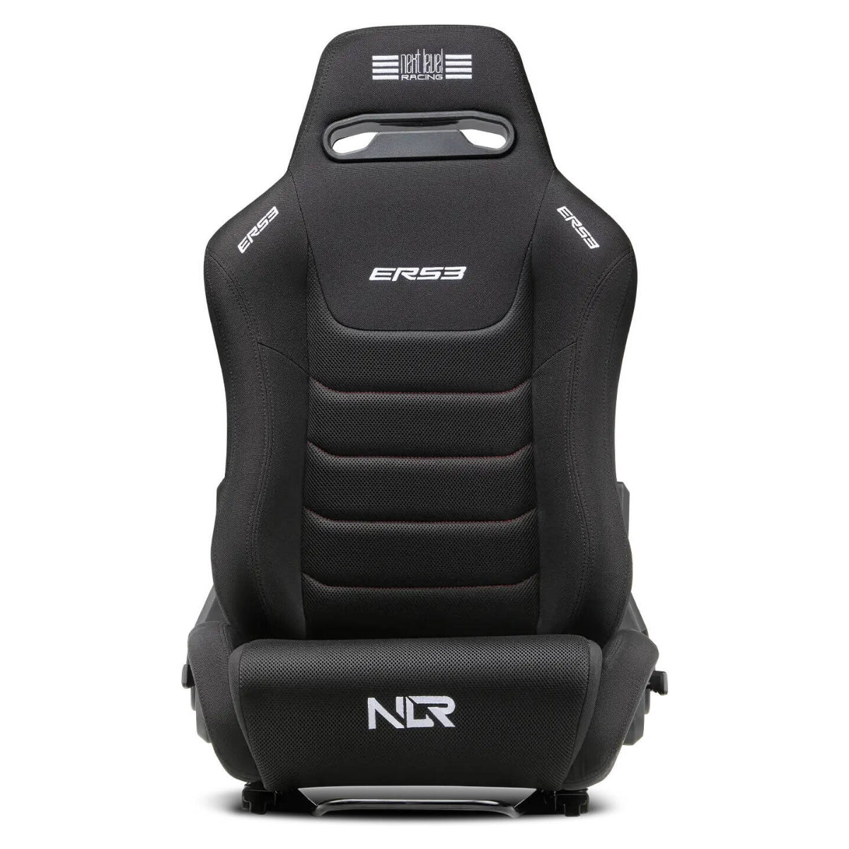 Next Level Racing ERS3 Elite Reclining Seat Fabric & SIMAERO Mesh Edition, Robust Double Seat Recliner Mechanism, Coupled with Durable Materials, Lumbar Support, Black | NLR-E052