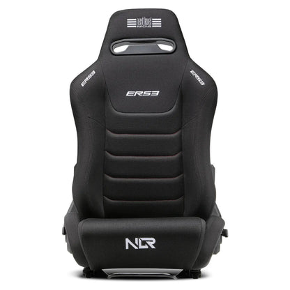 Next Level Racing ERS3 Elite Reclining Seat Fabric & SIMAERO Mesh Edition, Robust Double Seat Recliner Mechanism, Coupled with Durable Materials, Lumbar Support, Black | NLR-E052