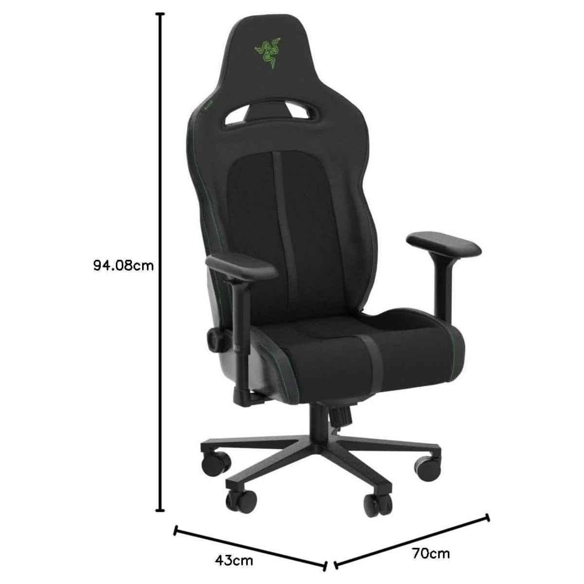 Razer Enki X Pro Gaming Chair – Integrated Lumbar Support, Multi-Layer Synthetic Leather, Black/Green