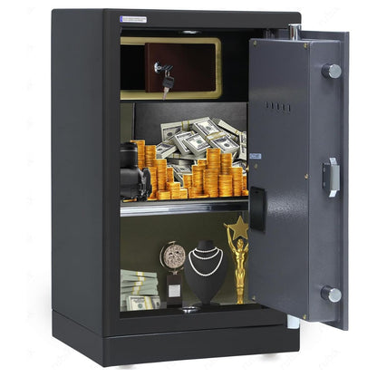 Rubik Large Executive Digital Safe Box, Dual Security Lock -RB73XTD (80x48x40cm) Black/Grey