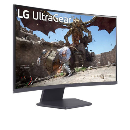 LG UltraGear 27'' QHD 1000R Curved Gaming Monitor, 180Hz Refresh Rate, 1ms Response Time, AMD FreeSync, HDR10, Up to sRGB 99%, 3-side Virtually Borderless Design, Black | 27GS60QC-B