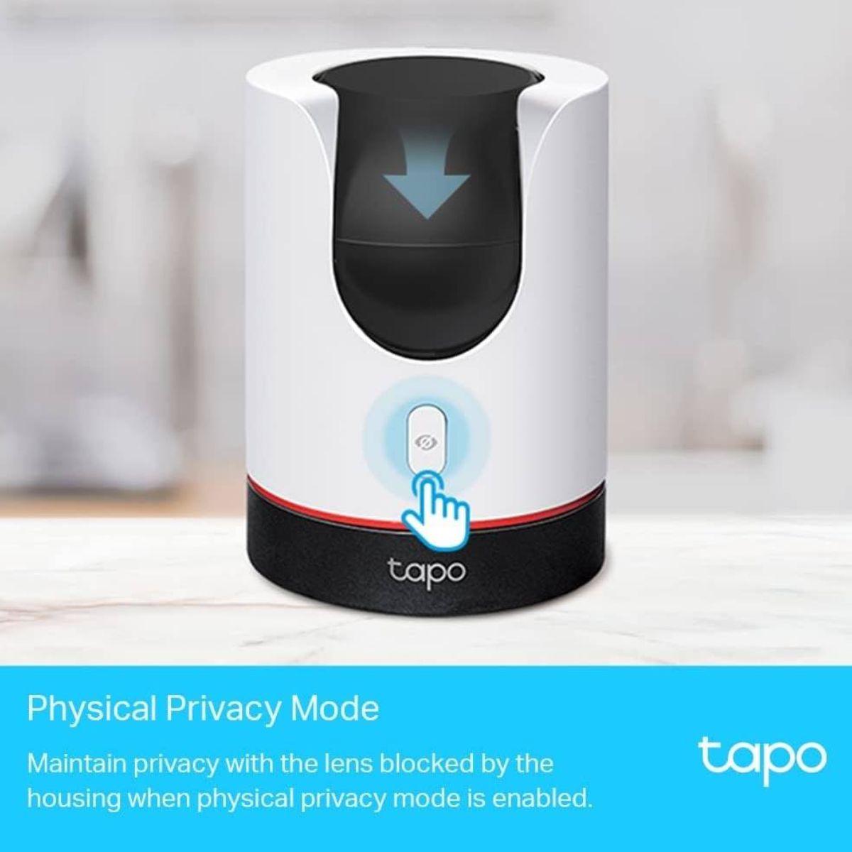 TP-Link Tapo C225 Indoor Pan & Tilt IP Security Camera, F1.6 Aperture, Physical Privacy Mode, Smart Motion Tracking, Starlight Sensor, 2-Way Audio, Built-In Mic & Speaker, White