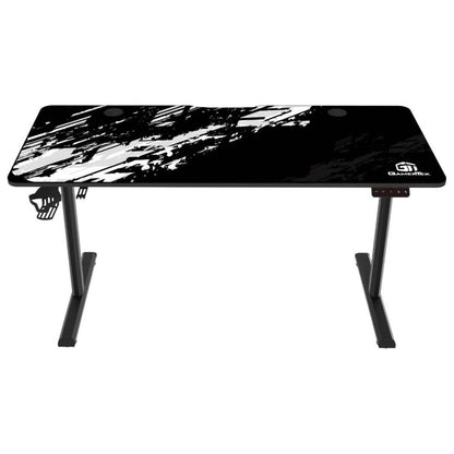 GamerTek GT-Elevate X Gaming Desk – Adjustable Height, Sit & Stand, 140x60cm, Red & Black