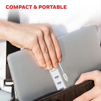 Honeywell Momentum Type C to 4xUSB 3.0 Hub, 5GBPS, Max Current 900mA per Port, Universally Compatible with All Type C- MacBook, Laptop, PC, Printer, Mobiles, Keyboard