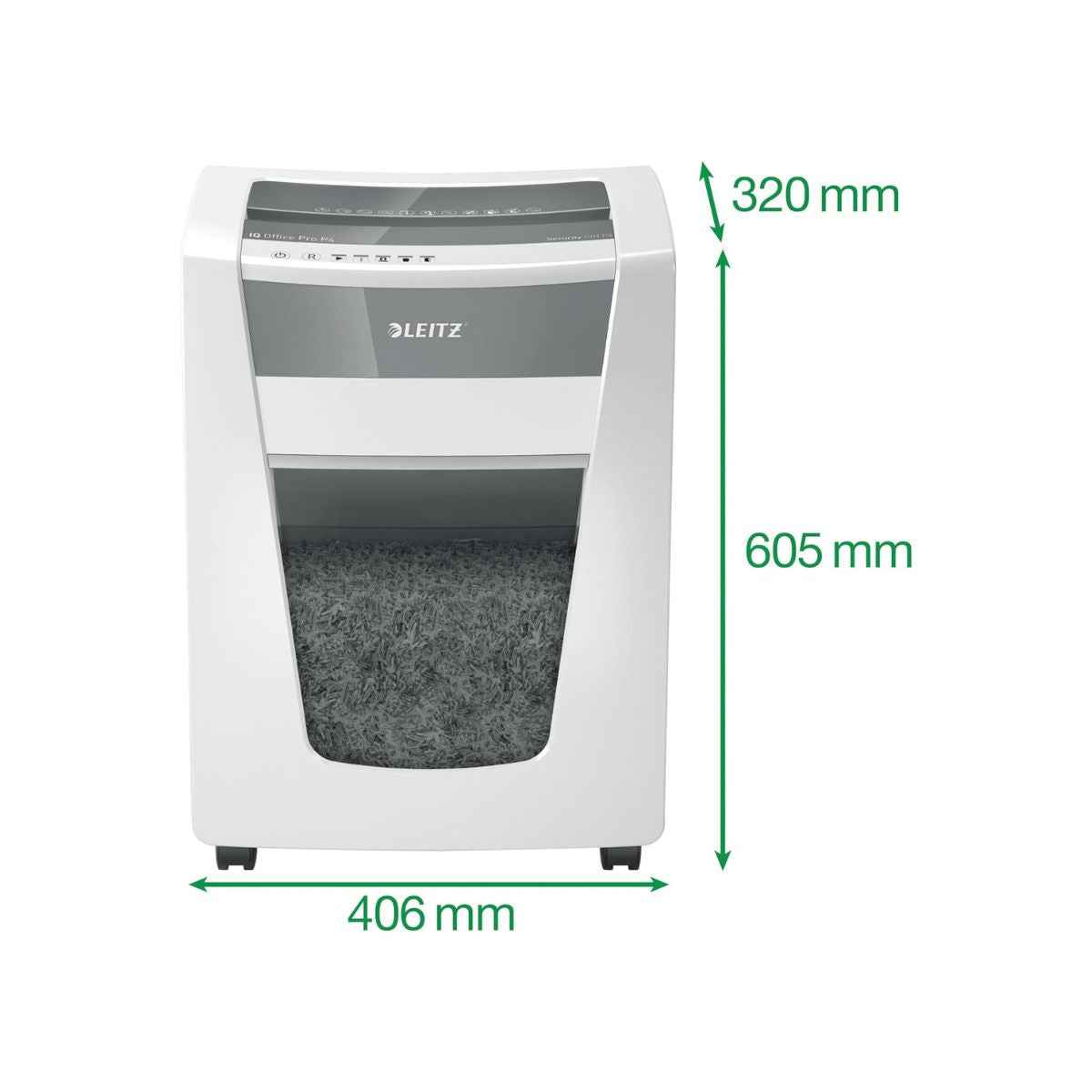 Leitz IQ Office Paper Shredder P4 – 20 Sheets, Cross Cut, 30L Bin, Continuous Run