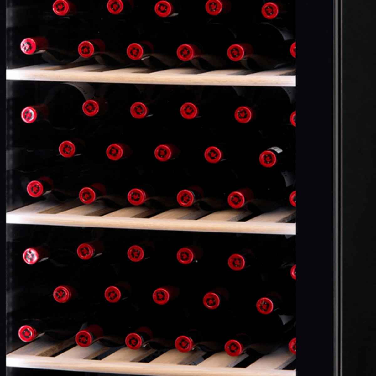 Vestfrost WFG 185, 197 Bottle Beverage/Wine Cooler, Upright Wine Cabinet, Black Glass Door, Wfg185Black