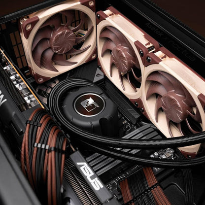 Noctua 240mm AIO Liquid CPU Cooler, Premium Quiet Cooling System, Asetek Emma V2 Pump, 2× NF-A12x25 G2 PWM Fans, SecuFirm2+ Mounting, Low Noise | NL-LC1-24