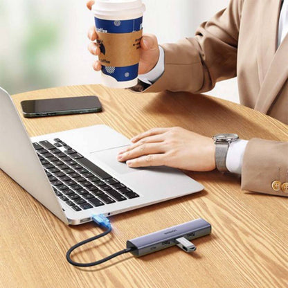 UGREEN CM475 Multifunctional Type-C Hub Docking Station | 3× USB 3.0 | RJ45 Gigabit Network | USB-C Charging | Aluminium Alloy | Gray | 20932
