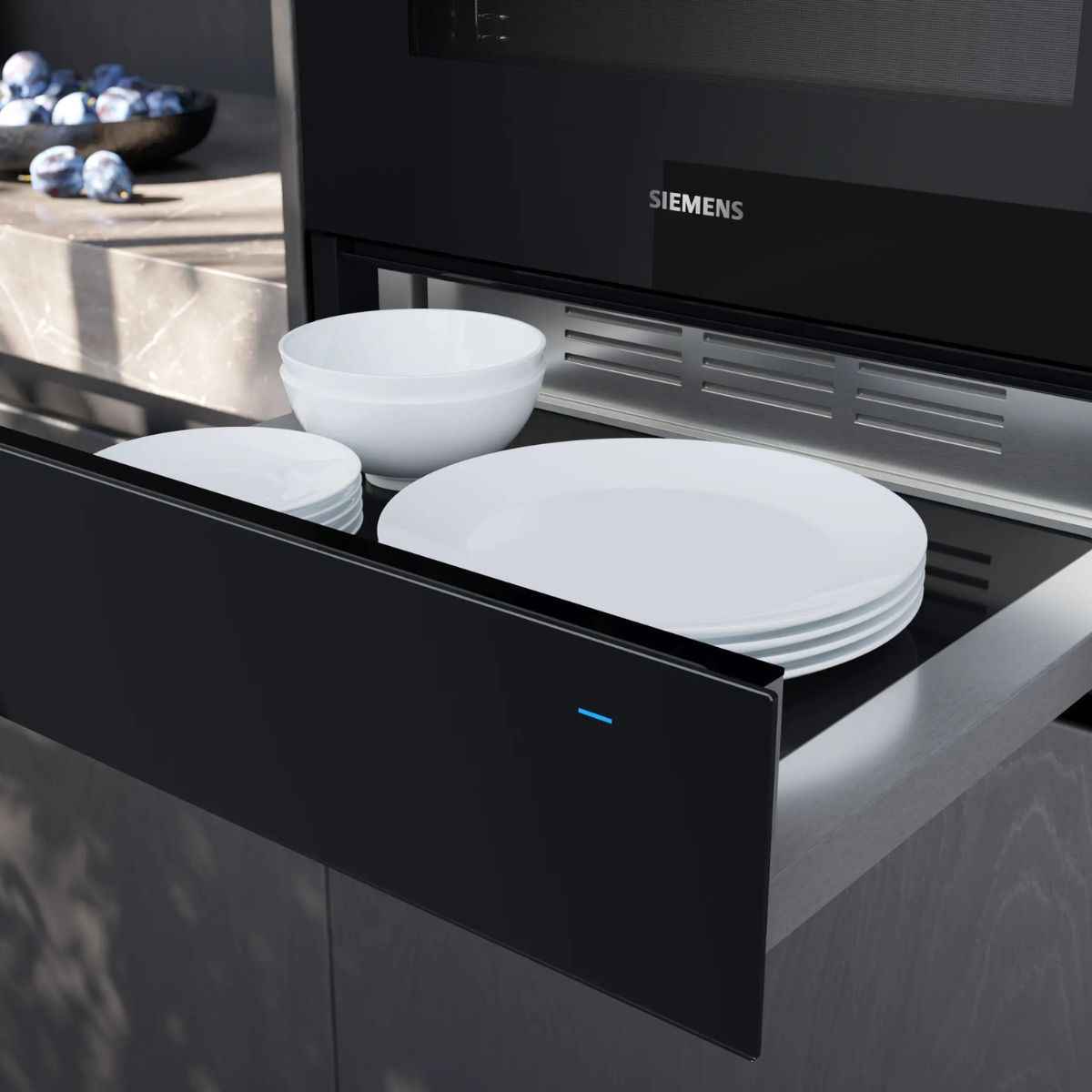 Siemens iQ700 BI710C1B1B Built-In Warming Drawer – 60x14 cm, Black, Push & Pull, Home Connect
