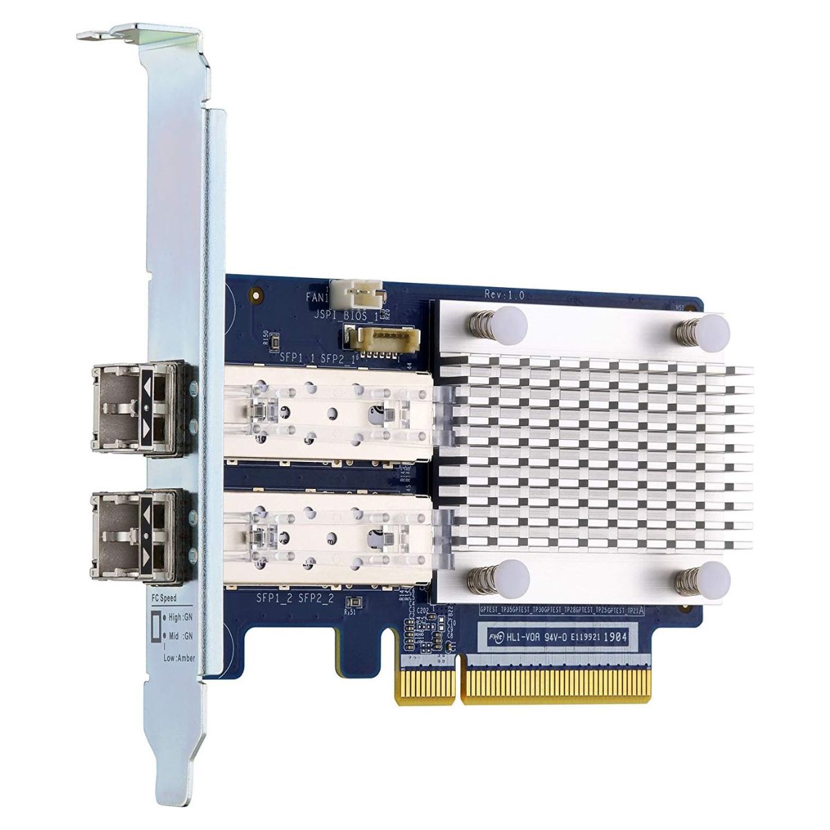 QNAP QXP-16G2FC Dual-Port 16Gb Fibre Channel Expansion Card with SFP+ Transceivers