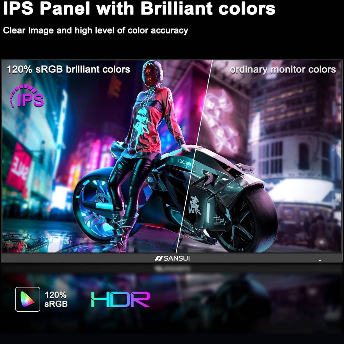 Sansui GF2Q 27" WQHD Gaming Monitor – 180Hz, 1ms (OD), IPS, Adaptive Sync, HDR (ES-G27F2Q)