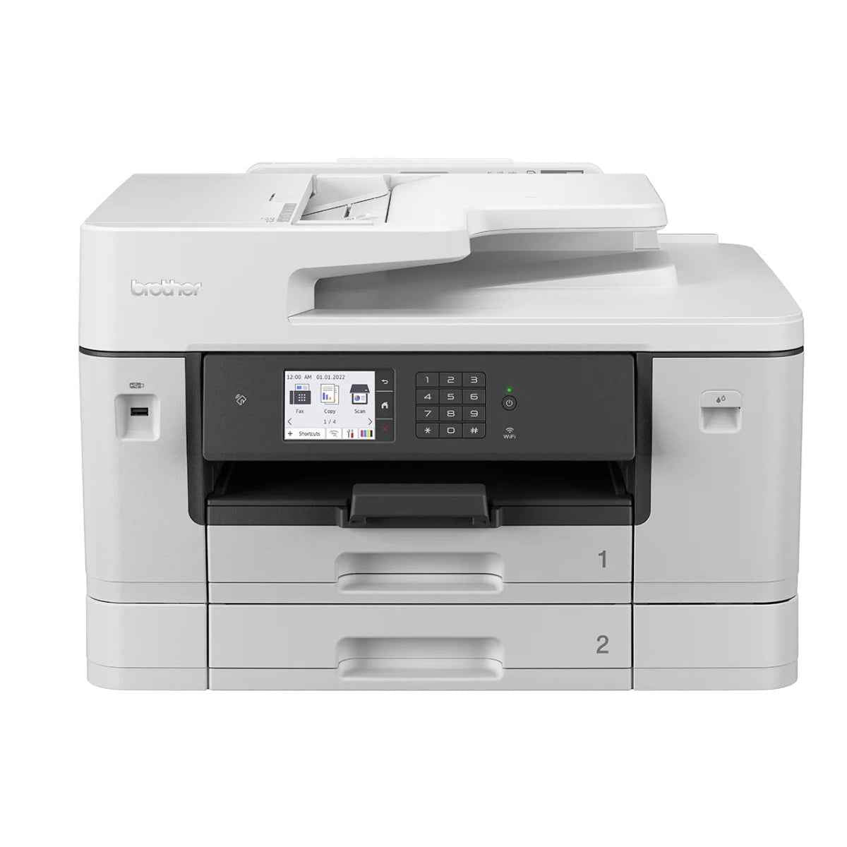 Brother J3940DW MFC A3 Inkjet Printer, Up to 28.0/28.0 ipm Print Speed, Up to 1200 4800 dpi, 3.5" TFT Touch LCD, Up to 500 +100 Sheets Multi-purpose Tray, Wi-Fi / USB 2.0