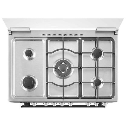 Hisense 90cm Freestanding Gas Cooker – HFG90335RX, 5 Burners & Large Oven