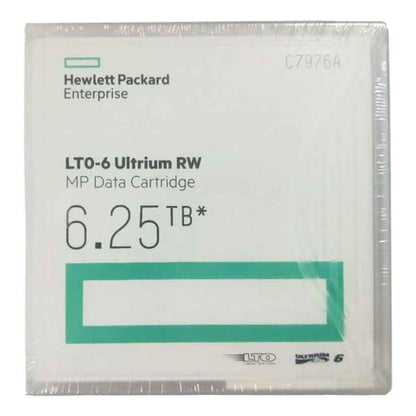 Hewlett Packard Enterprises 6.25TB LTO-6 Ultrium RW Data Cartridge, 400 MB/s Transfer Speed, AES 256-Bit Encryption, 30-Year Archival Life, Purple | C7976A