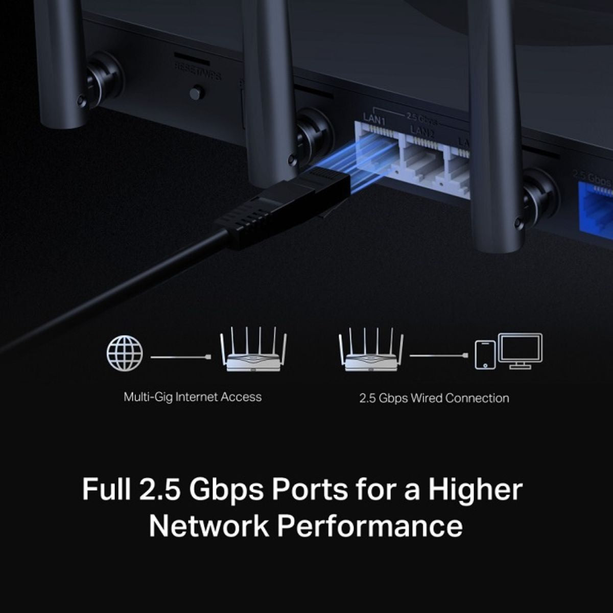 MERCUSYS MR47BE BE9300 Tri-Band Wi-Fi 7 Router | 9.3 Gbps Wireless Speed | 6 GHz Band | 4× 2.5 Gbps Ports | MLO | WPA3 Security