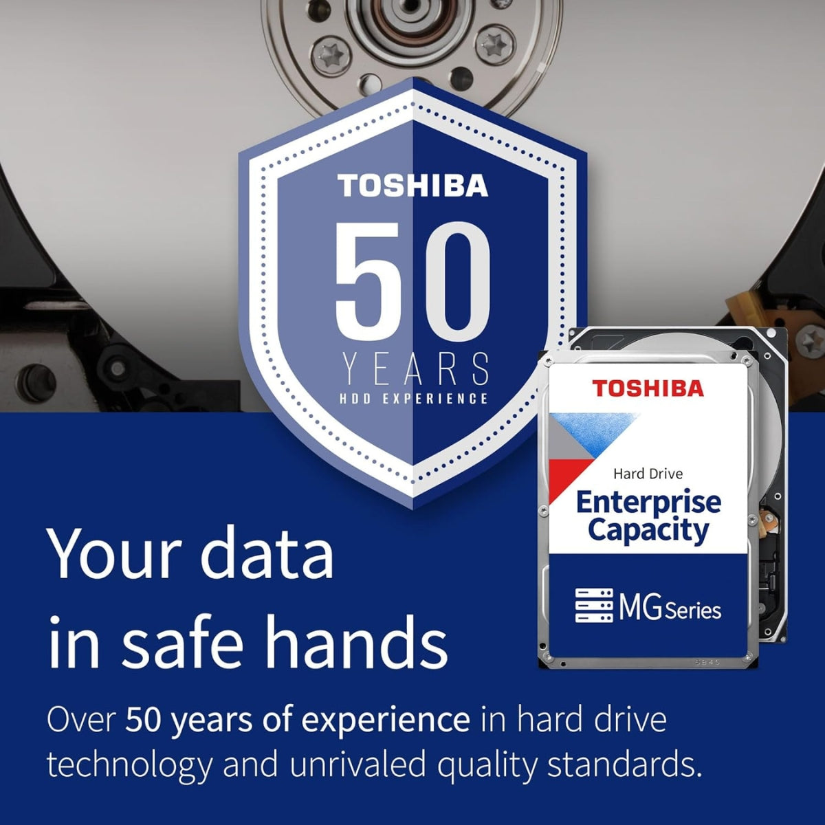 Toshiba MG10F Series Internal HDD, 22TB Capacity, 7200 RPM 3.5" SATA, Up to 271 MB/s Transfer Speed, SATA III 6 Mb/s Interface, 512MB Cache, CMR Construction | MG10AFA22TE