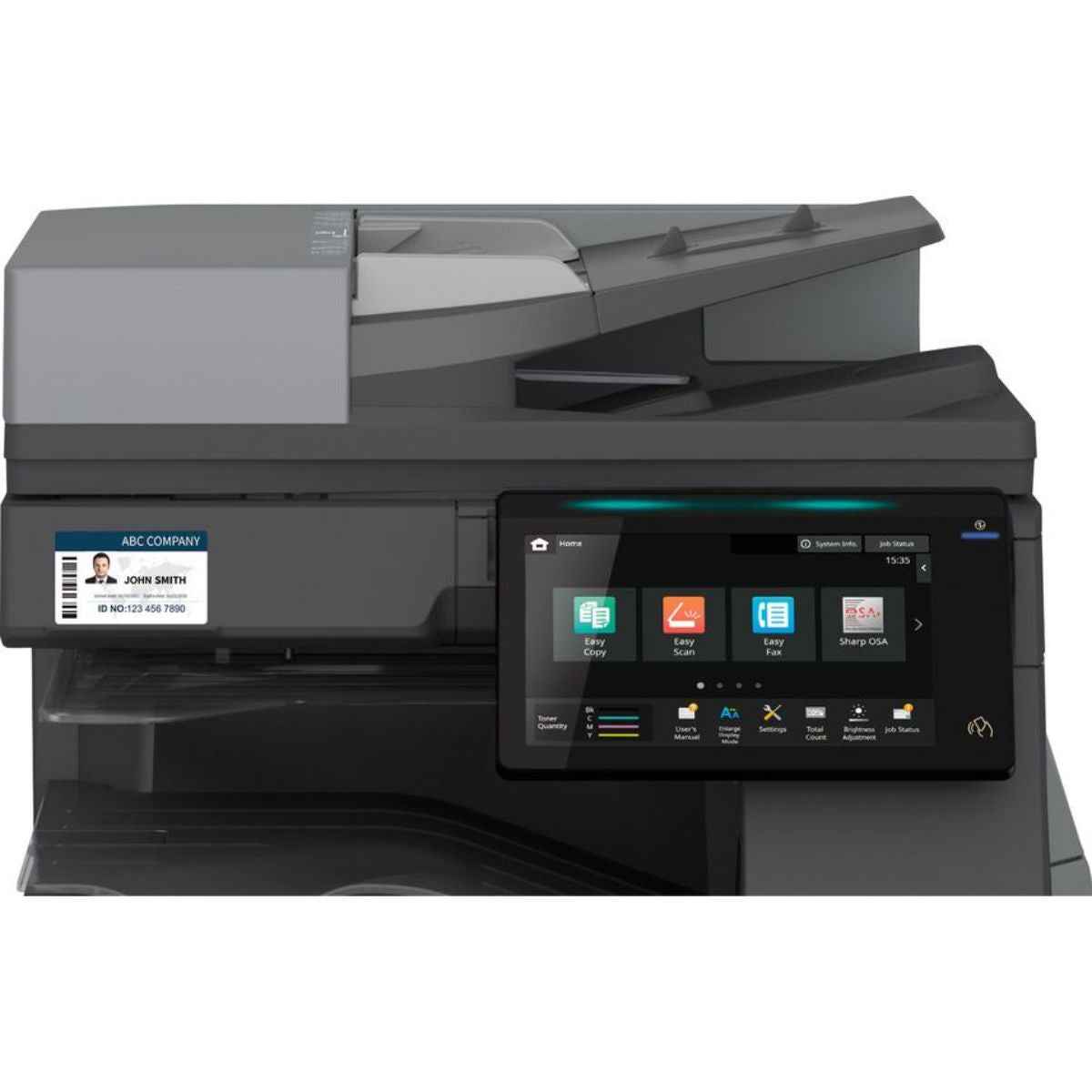 SHARP BP-50C31 A3 Color MFP Laser Printer, 31PPM Print Speed, Std 650 Max 6,300 Sheets Paper Capacity, 128 GB SSD, 1200 DPI, 10.1" Touch Panel, Smart Scanning, Gray | BP-50C31