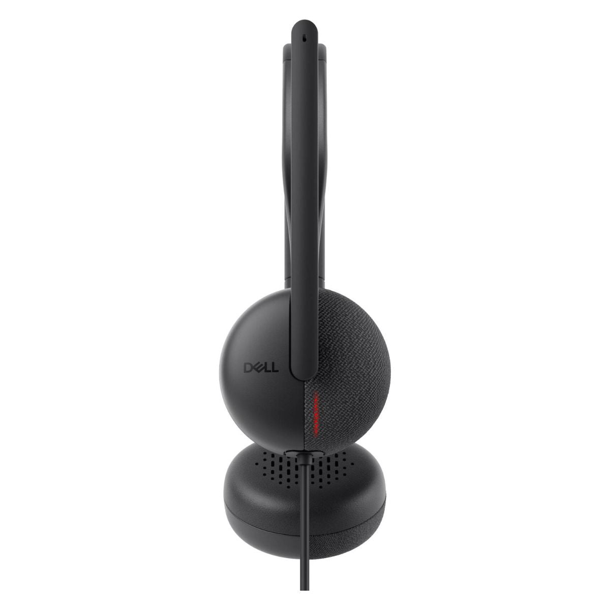 Dell WH3024 Wired On-Ear Headset | 28mm Speakers | Passive Noise Cancellation | AI Beam Forming | USB Type-C | 2m Cable | Black | 520-BBDS